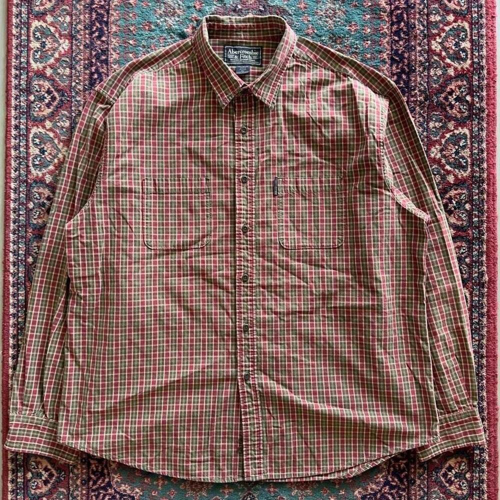 Vintage Abercrombie & Fitch Plaid Button Down Shirt Size XL